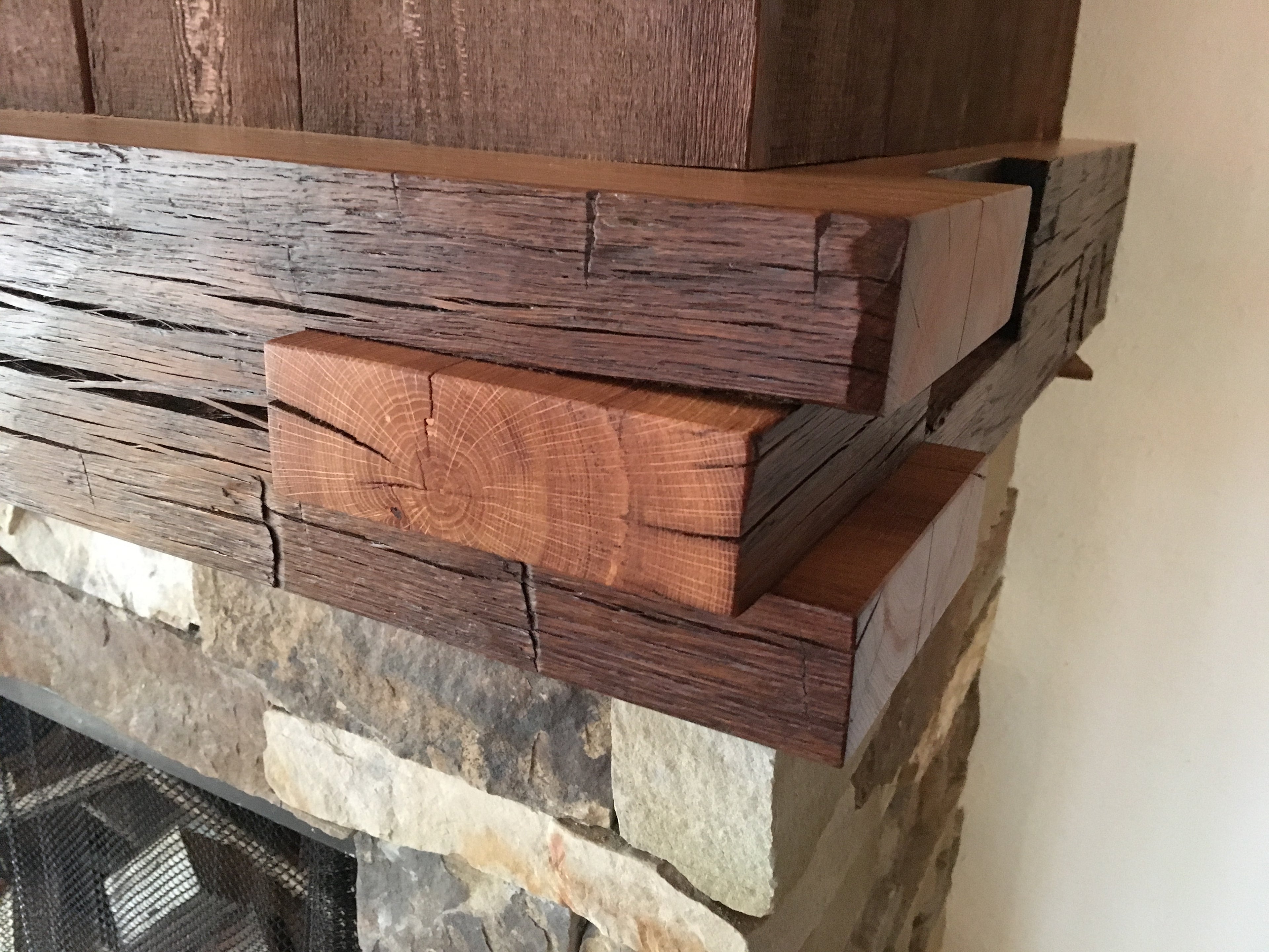 reclaimed timbers with Livos