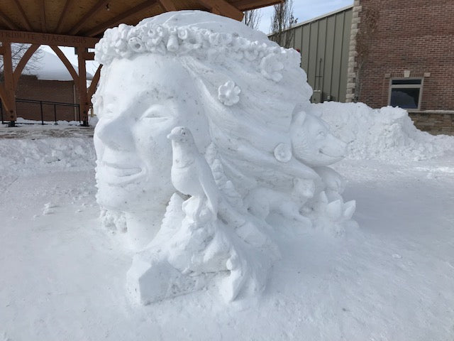 snow sculpture in Driggs, ID