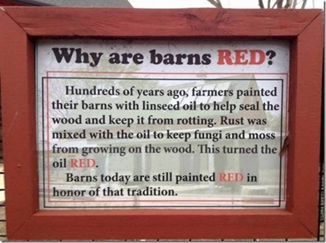 why are barns painted red?